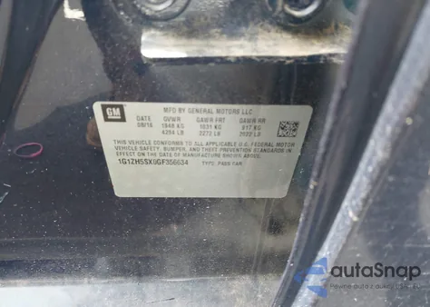 2016 Chevrolet Malibu Premier из США, поврежденный, VIN 1G1ZH5SX0GF356634